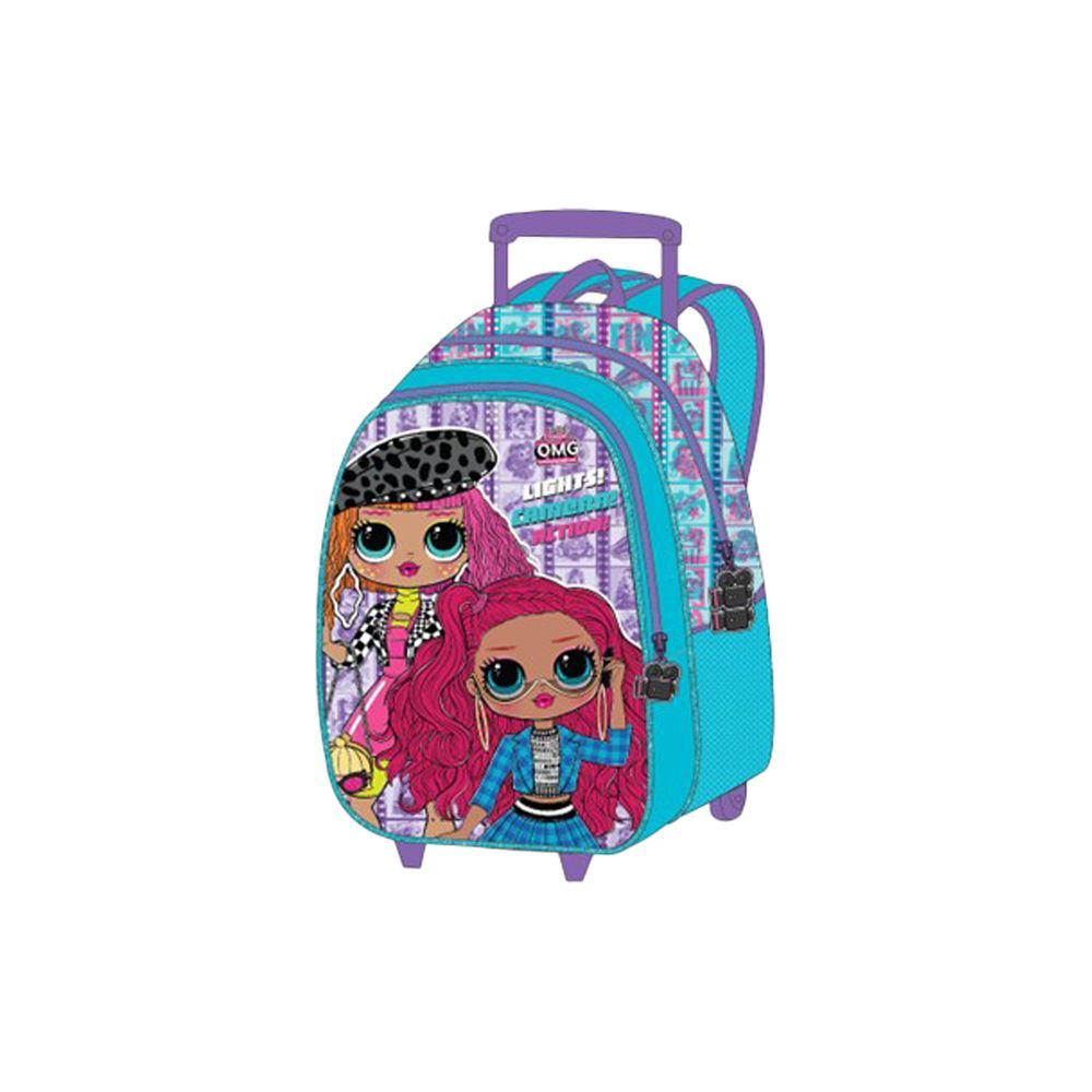 MGA - LOL-OMG Kids 3-in-1 Box Set W/ 18" - Trolley School Bag, Lunch Bag & Pencil Case