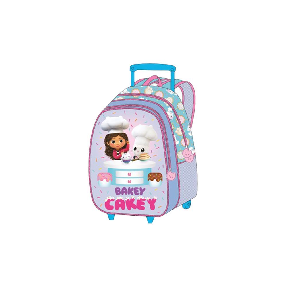 Universal - Gabby Doll House Kids 5-in-1 Box Set W/ 16" - Trolley School Bag, Water Bottle, Lunch Box, Lunch Bag & Pencil Case