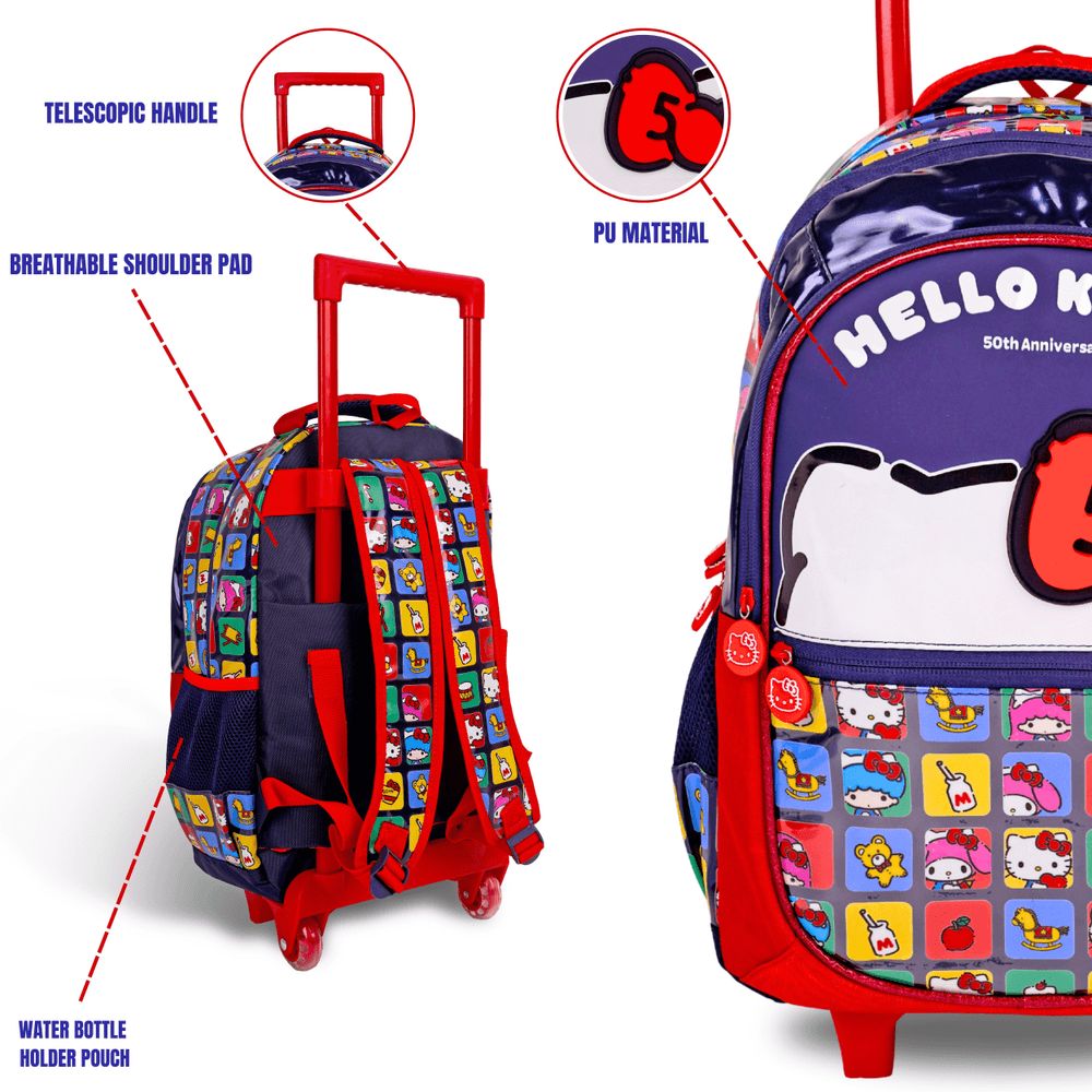 Sanrio - Hello Kitty School Trolley Backpack - 19.6-inch