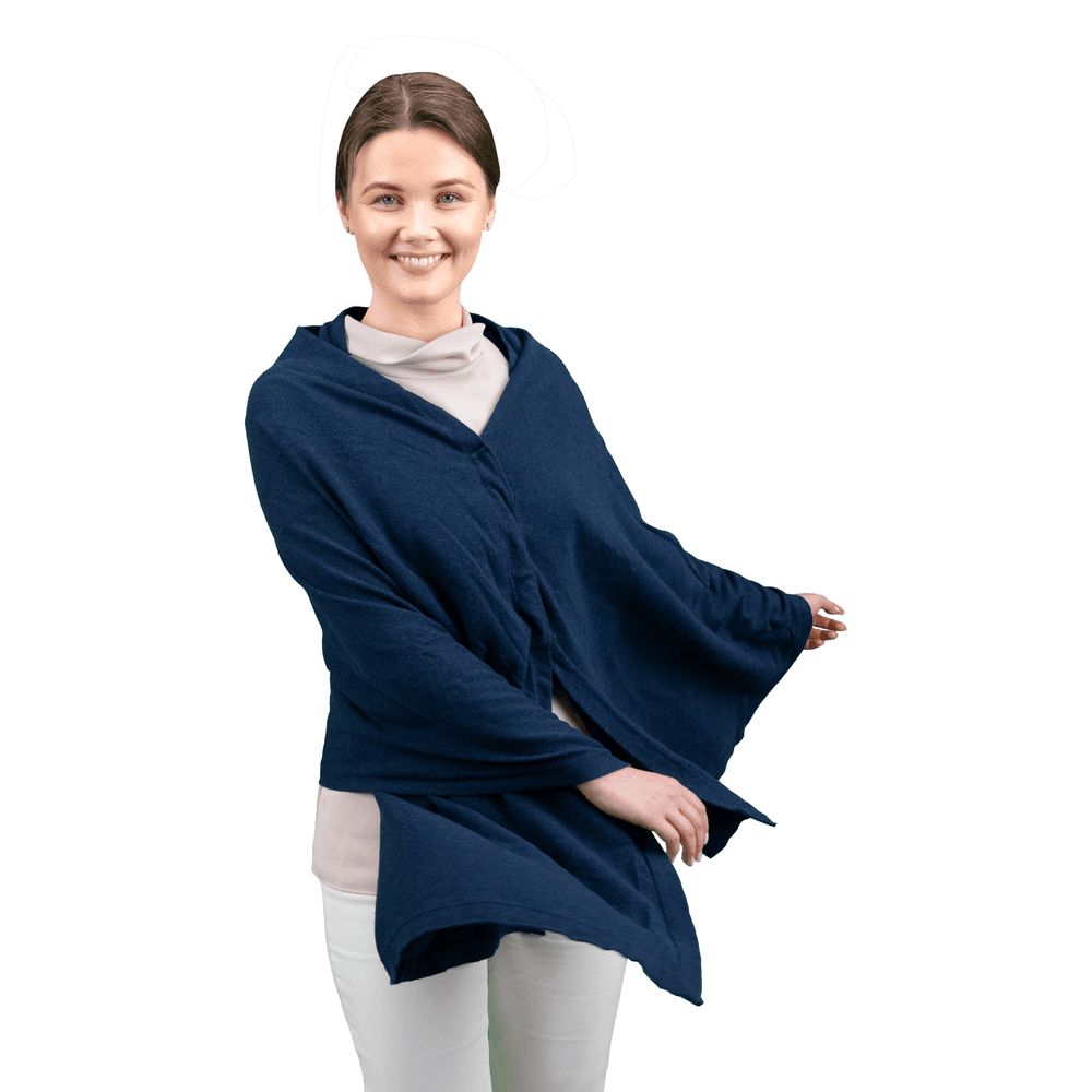 Nurtur - Cotton Maternity Poncho - Blue - Free Size