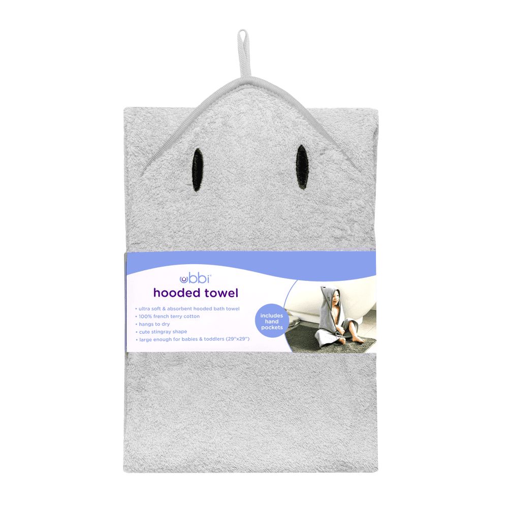 Ubbi - Hooded Towel - Grey