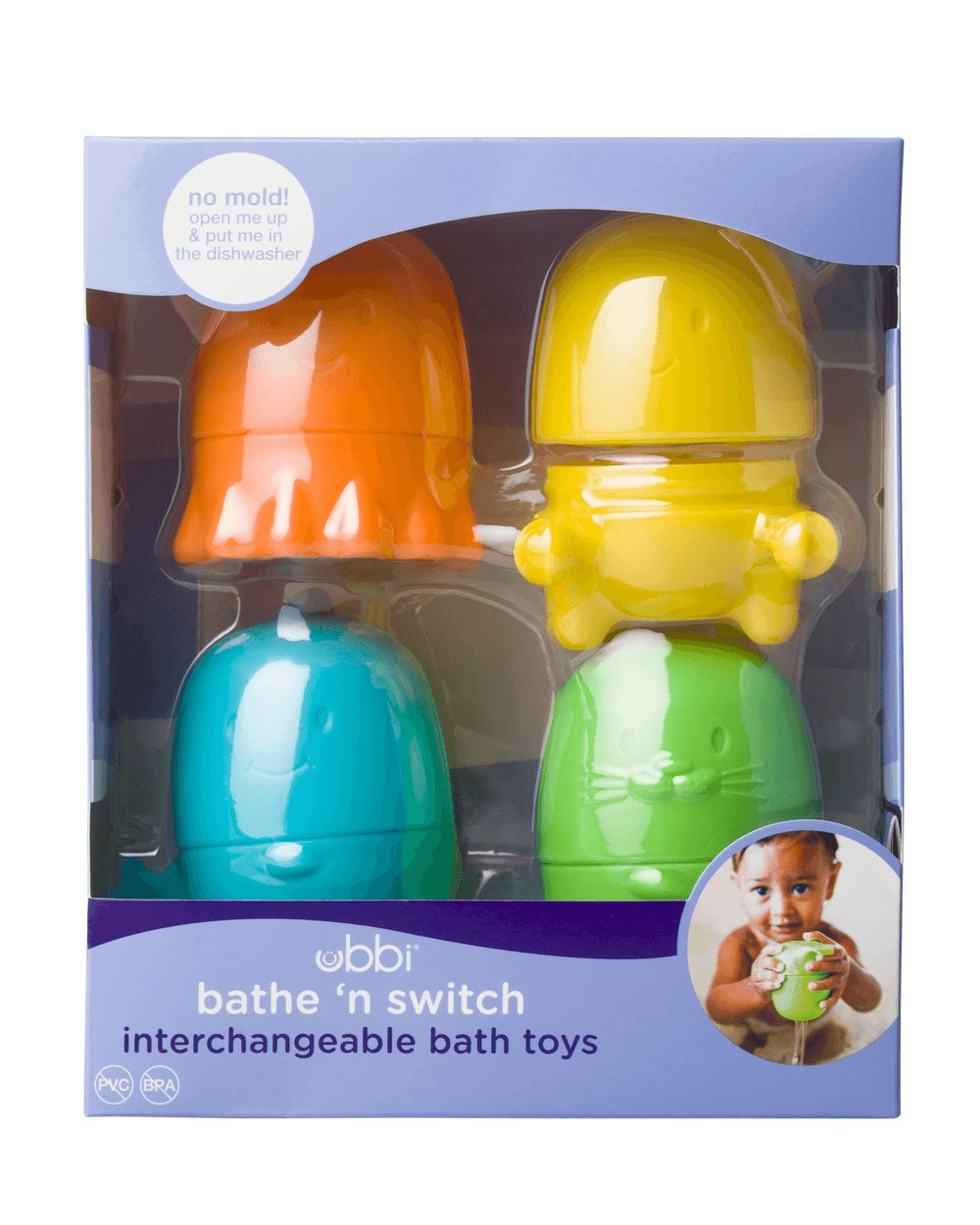 Ubbi - Interchangeable Bath Toys - 4 Pcs