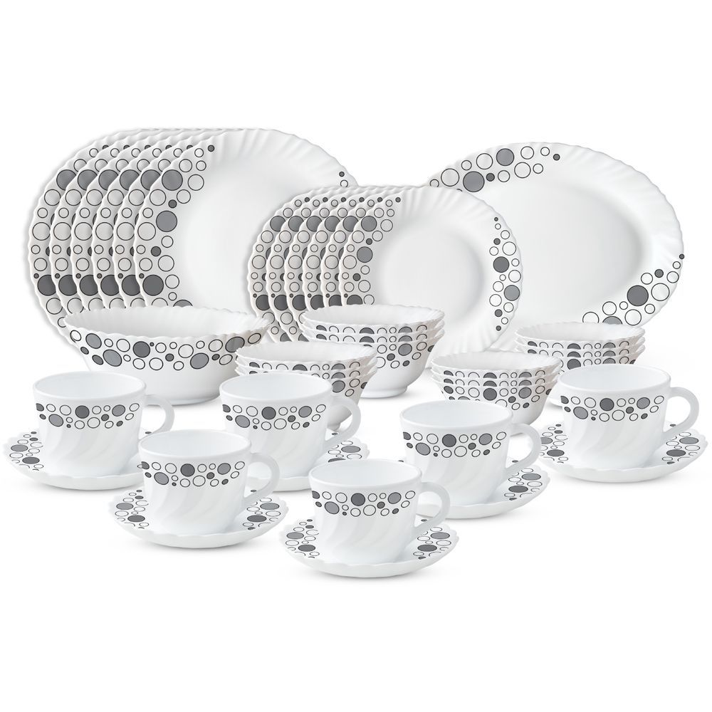 Borosil - Plano Opal Dinner Set - Luna - 38 Pcs