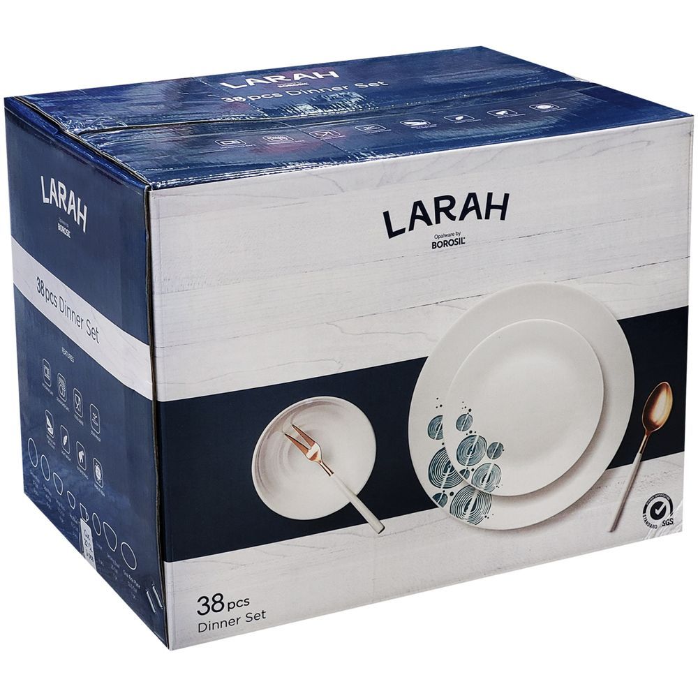 Borosil - Plano Opal Dinner Set - Luna - 38 Pcs