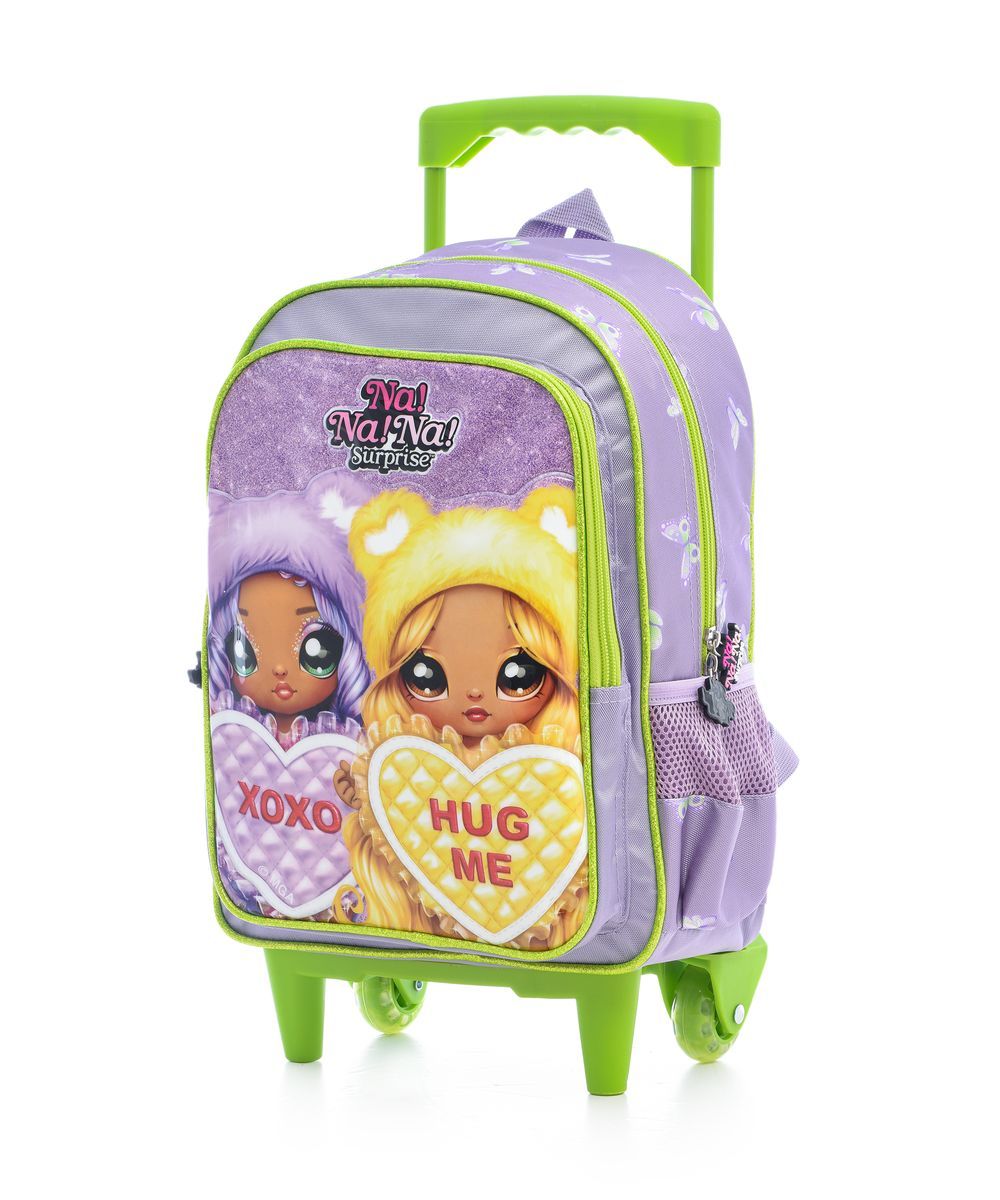 Na Na Na Surprise - School Trolley Bag - 14-inch With Lunch Bag And Pencil Case - Purple - 3pcs