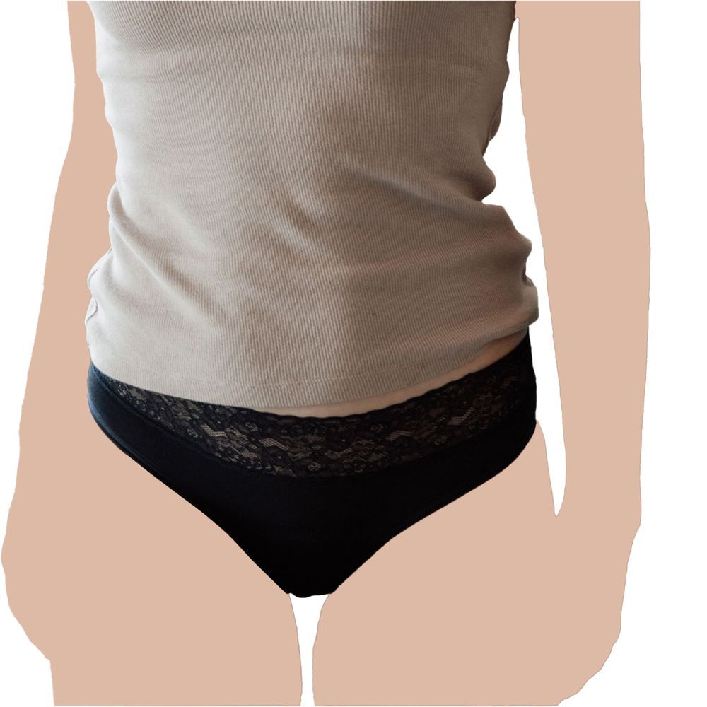 Sahara - Period Proof Underwear Hi-Waist Lace Bikini - Moderate Absorbency