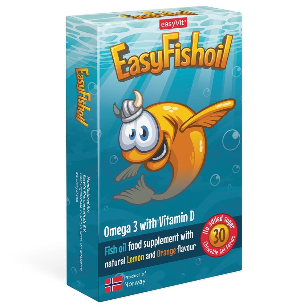 Easyvit - Easy Fish Oil Vitamin D Chewable Gel Forms - 30pcs