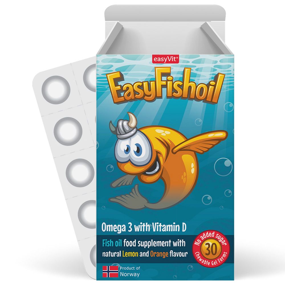 Easyvit - Easy Fish Oil Vitamin D Chewable Gel Forms - 30pcs