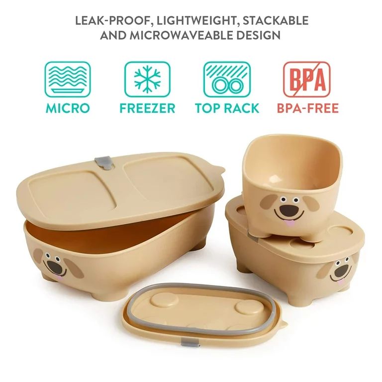 Prince Lionheart - Bentomal To Go Food Container Set - Dog - 3 Pcs