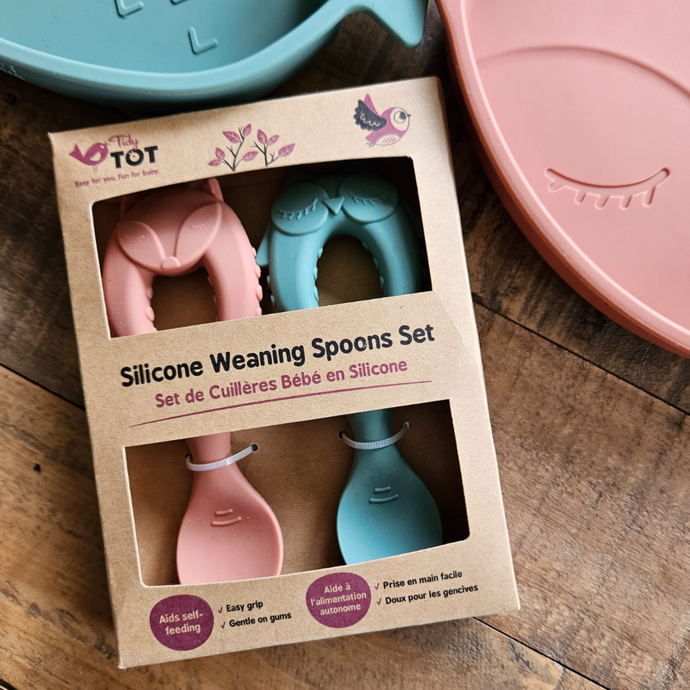 Tidy Tot - Silicone Weaning Spoon Set - Fox/Owl - 2 Pcs