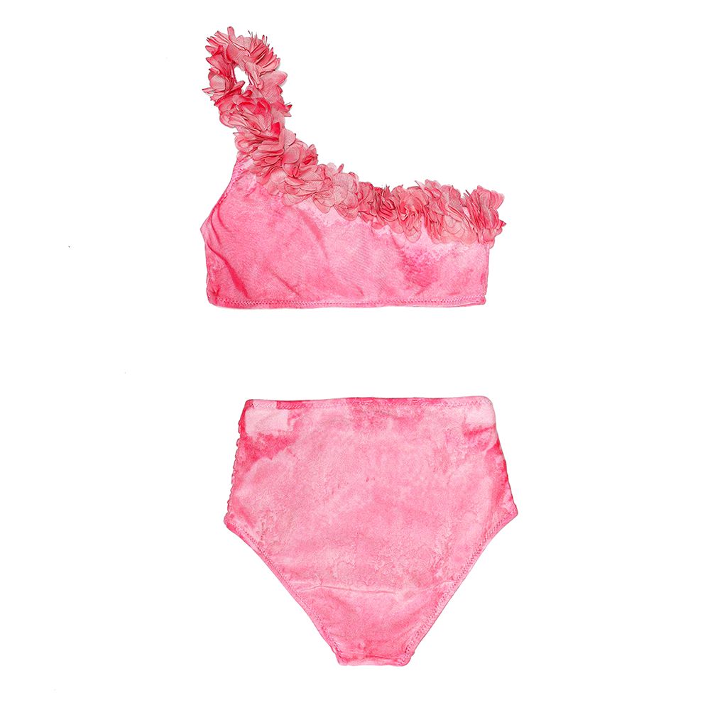 Reborn - Princess Bikini Top And High Waist Bottoms - Pink