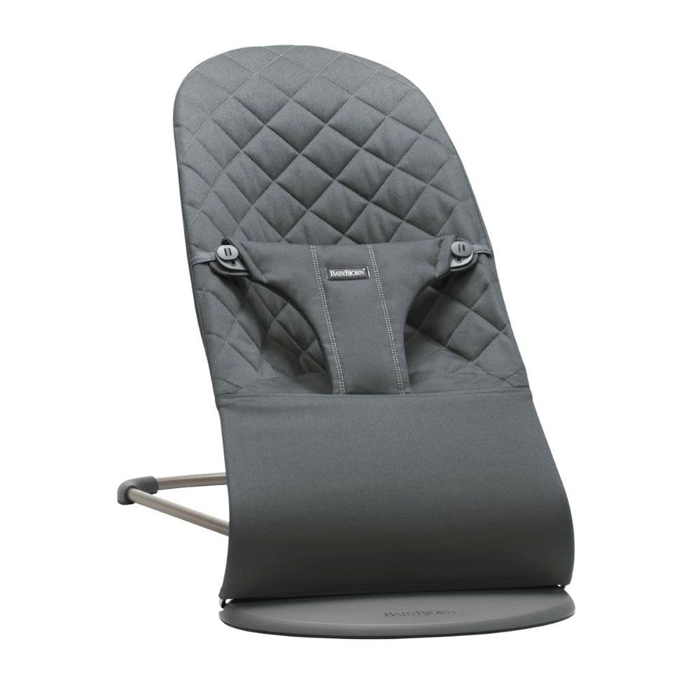 BabyBjorn - Bliss Woven Baby Bouncer - Cotton Anthracite