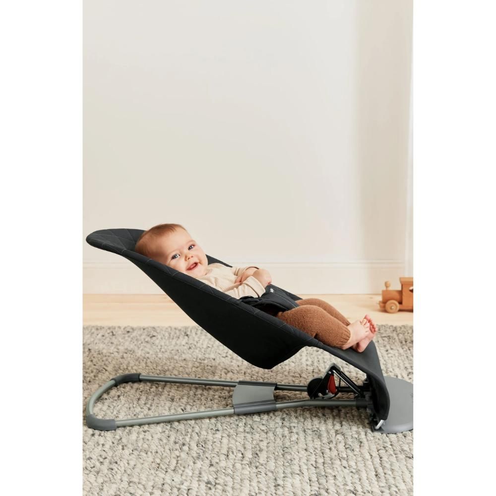 BabyBjorn - Bliss Woven Baby Bouncer - Cotton Black