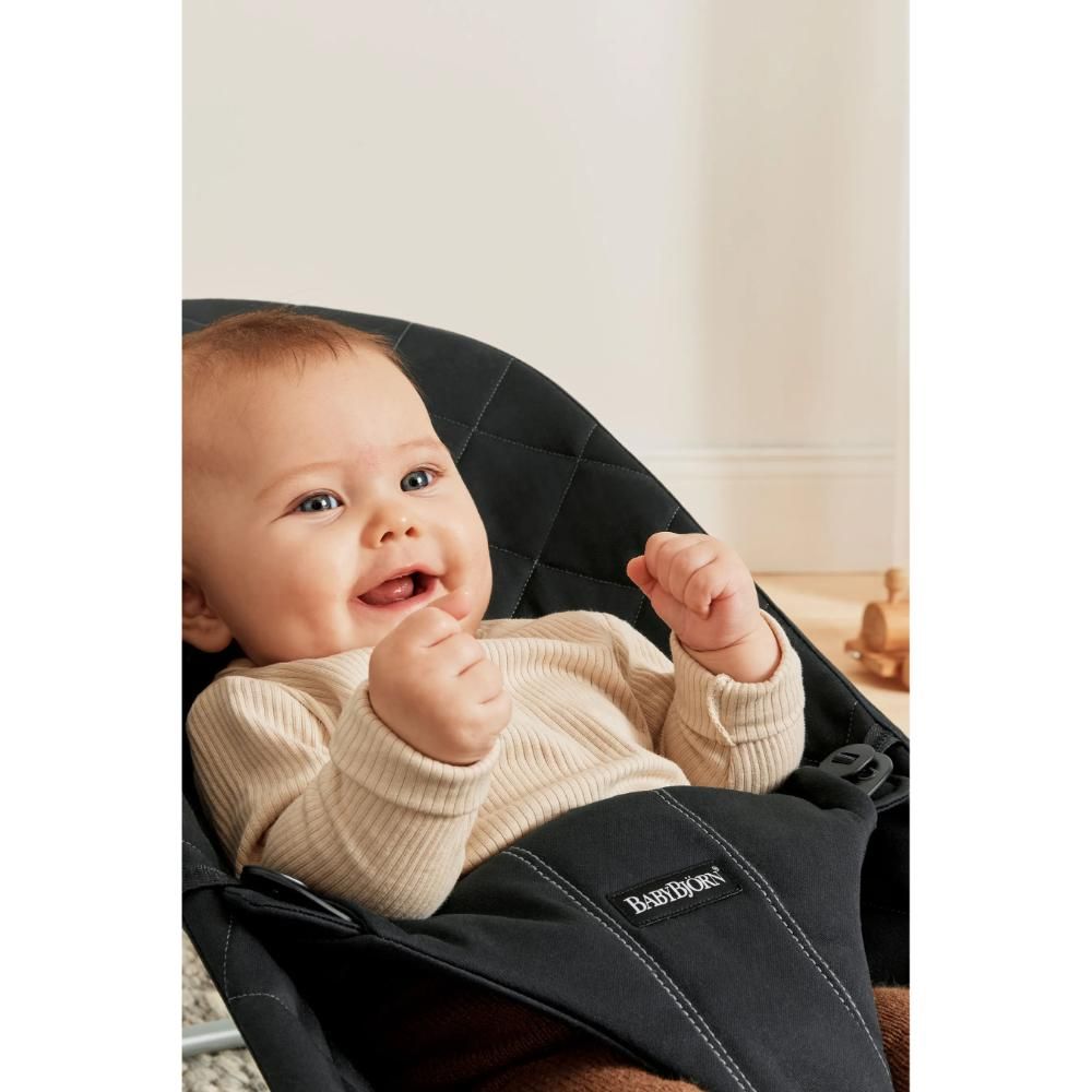 BabyBjorn - Bliss Woven Baby Bouncer - Cotton Black