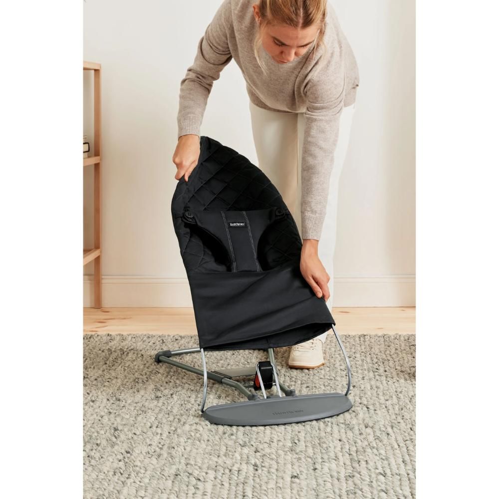 BabyBjorn - Bliss Woven Baby Bouncer - Cotton Black