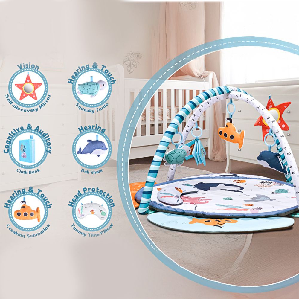 Little Learners - Ocean Theme Baby Playmat With Toys