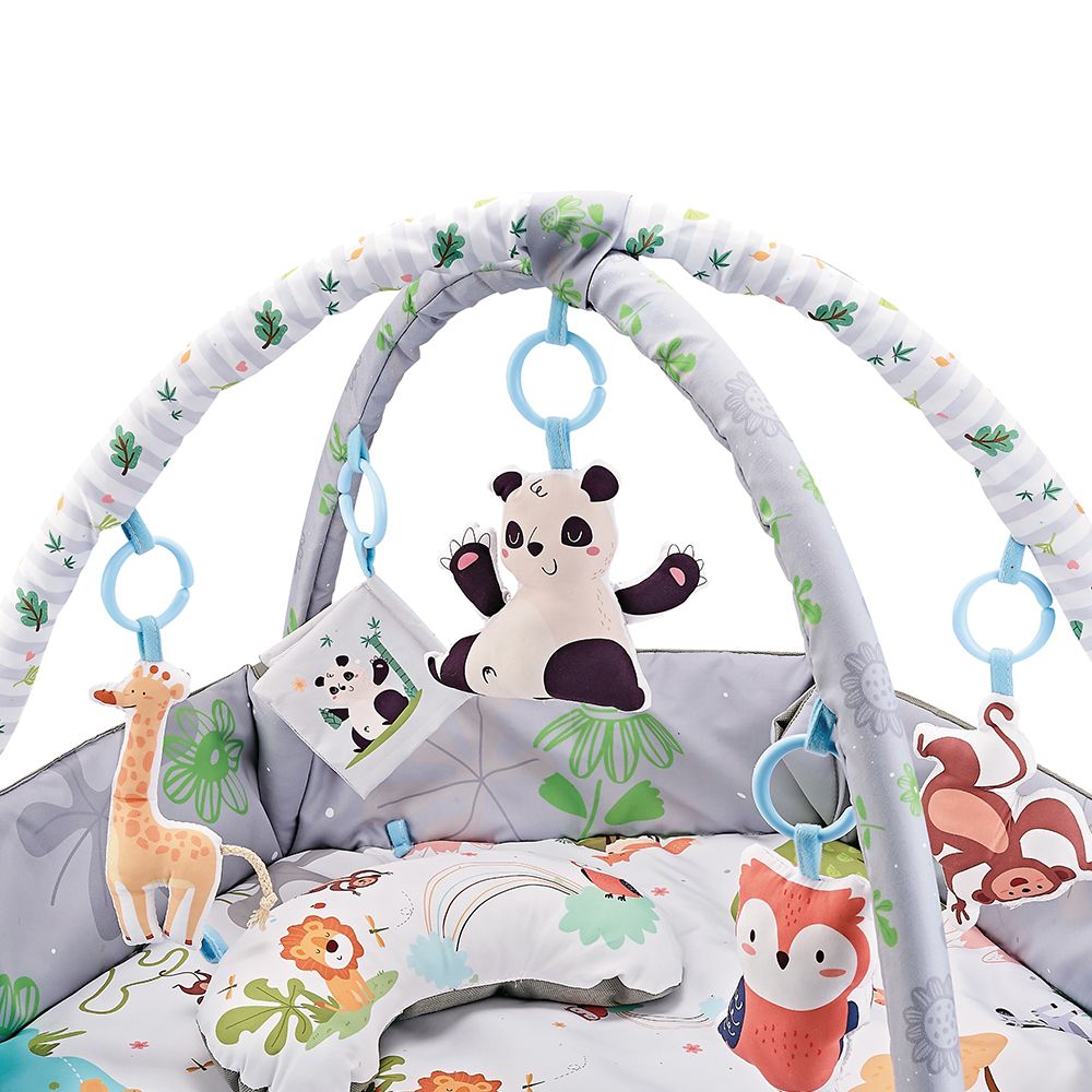 Little Learners - Oval Jungle Friends Playmat With Toys