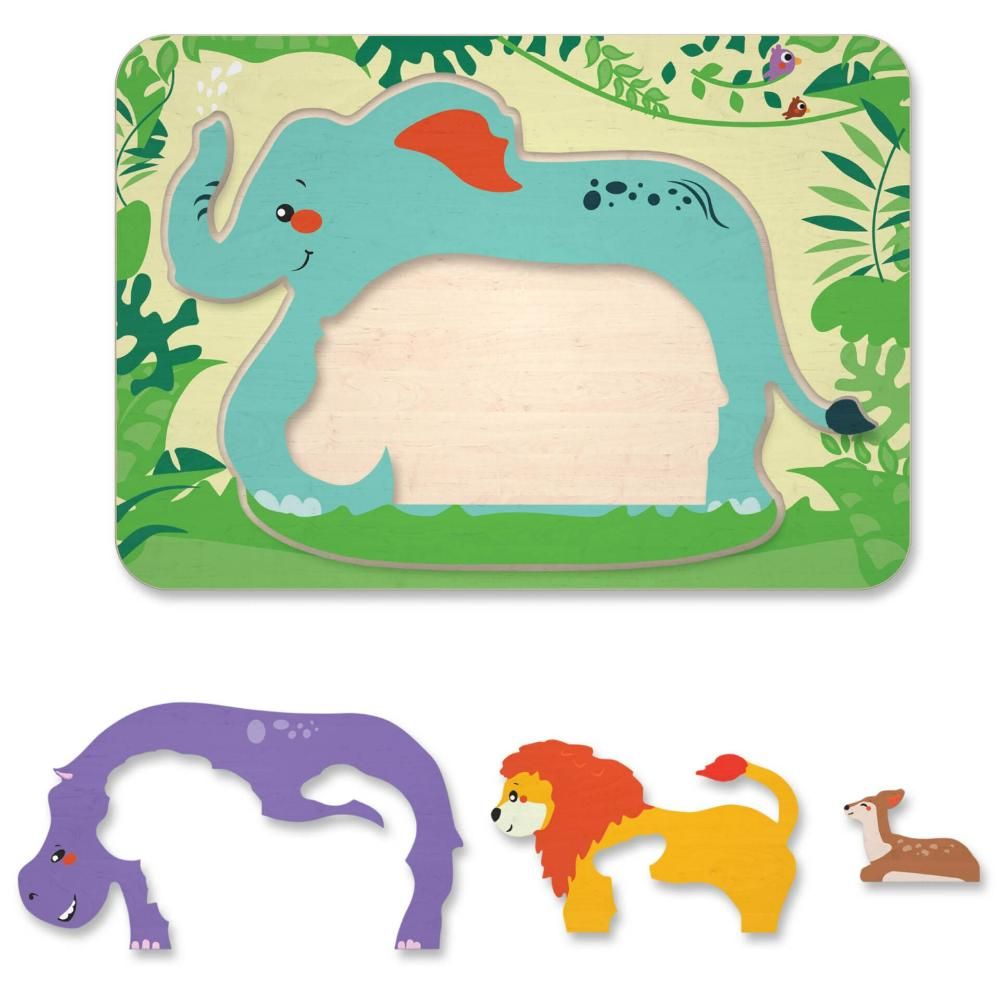 Bimbly - Nesting Puzzle - Jungle - 5 Pcs