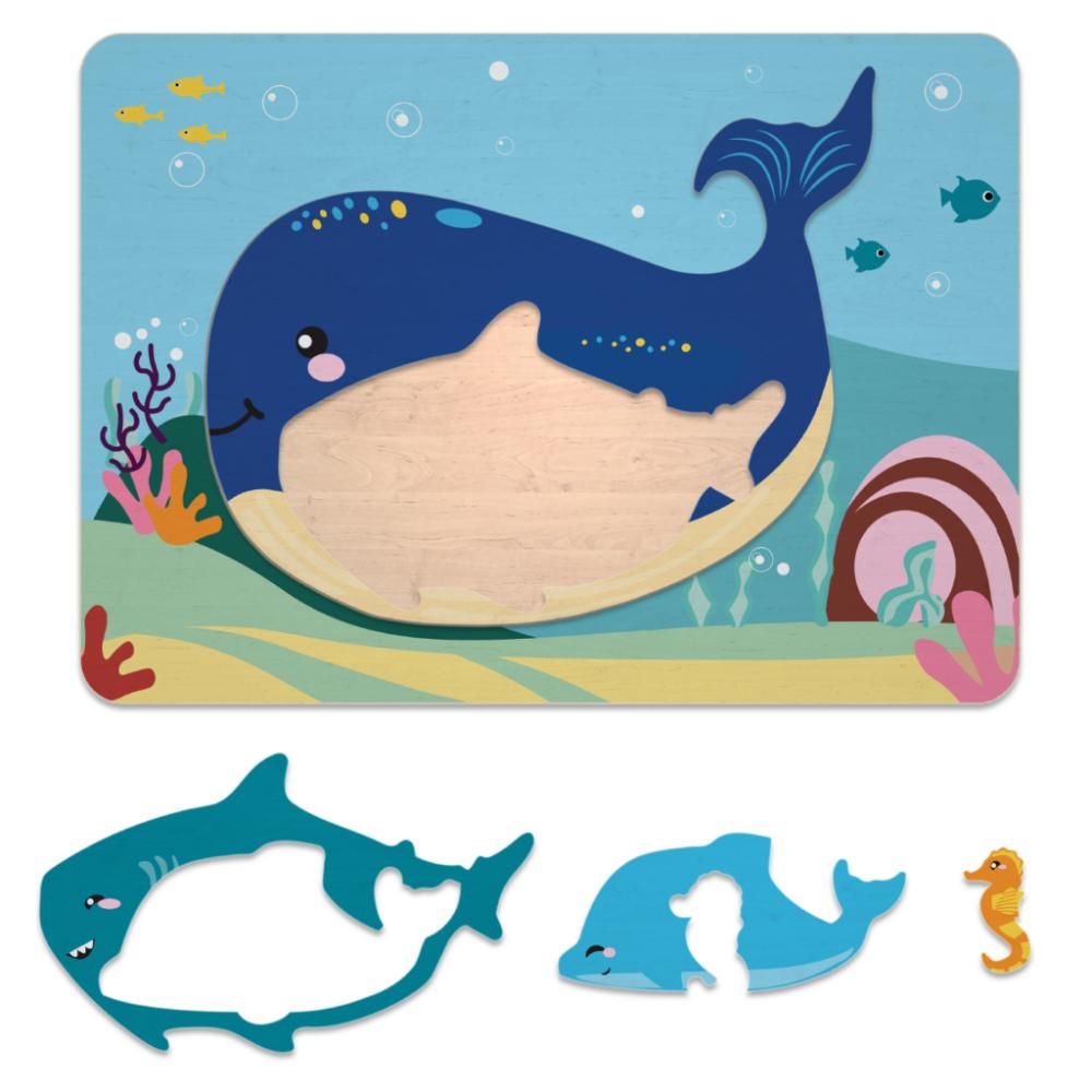 Bimbly - Nesting Puzzle - Underwater - 5 Pcs