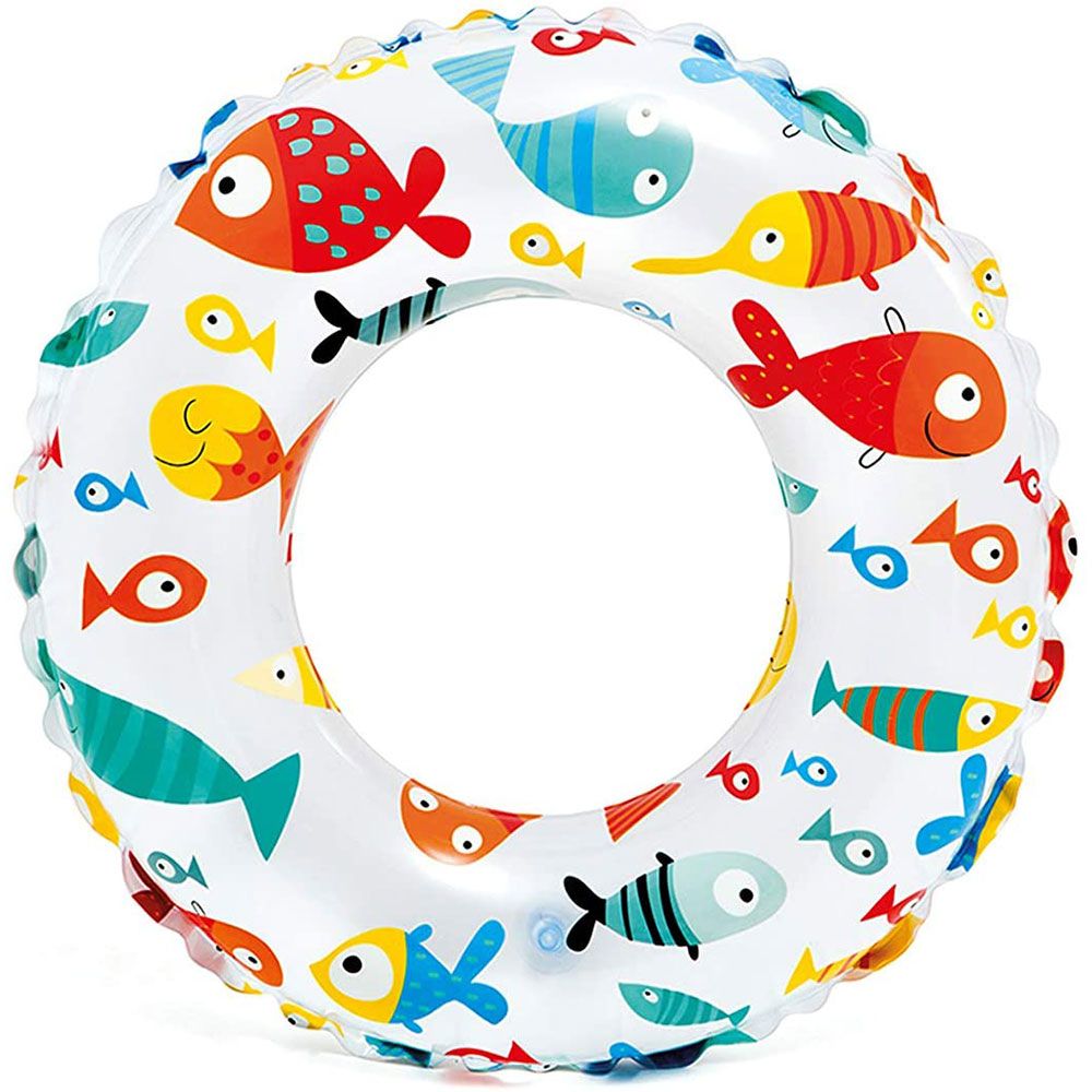 Intex - Lively Print Swim Rings 61cm 1pc - Assorted - Inflatable Pool Ring