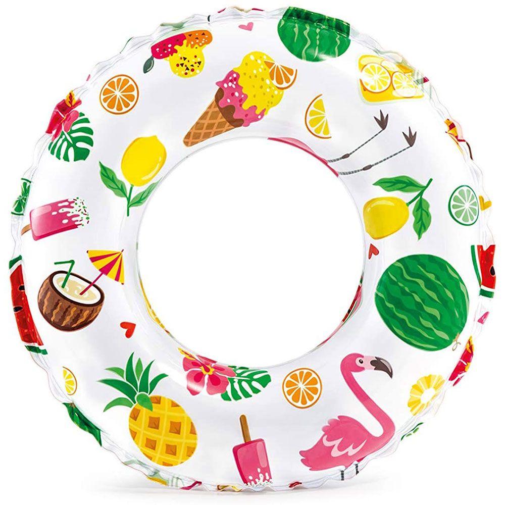 Intex - Lively Print Swim Rings 61cm 1pc - Assorted - Inflatable Pool Ring