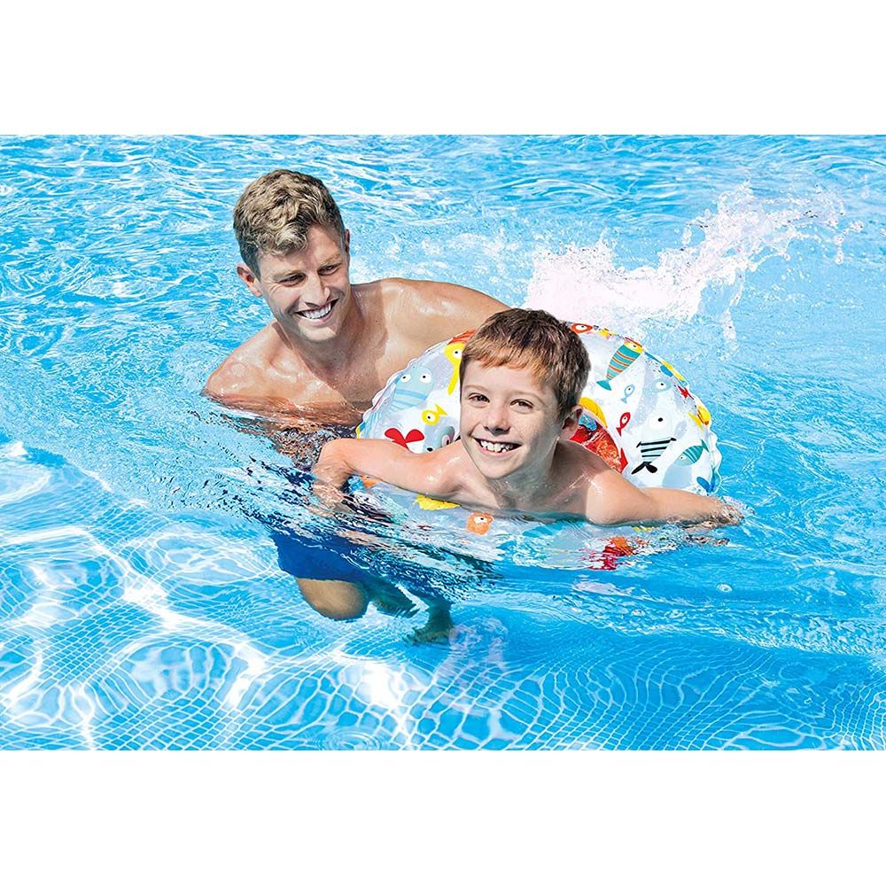 Intex - Lively Print Swim Rings 61cm 1pc - Assorted - Inflatable Pool Ring