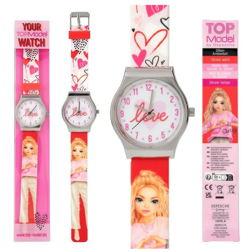 Top Model - Silicone Watch w/ Metal Case 1pc - Style May Vary