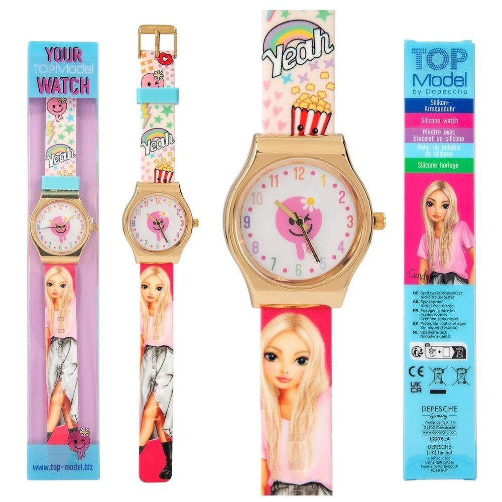 Top Model - Silicone Watch w/ Metal Case 1pc - Style May Vary