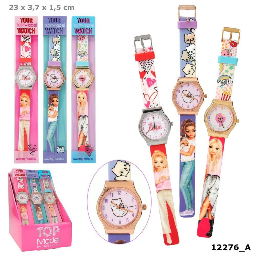 Top Model - Silicone Watch w/ Metal Case 1pc - Style May Vary