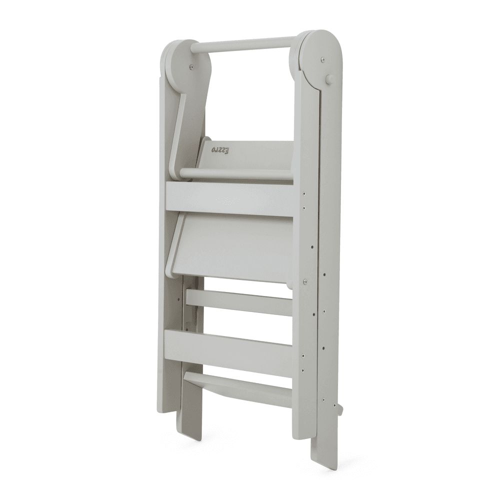 Ezzro - Folding Kitchen Tower Toy Ladder - Light Grey