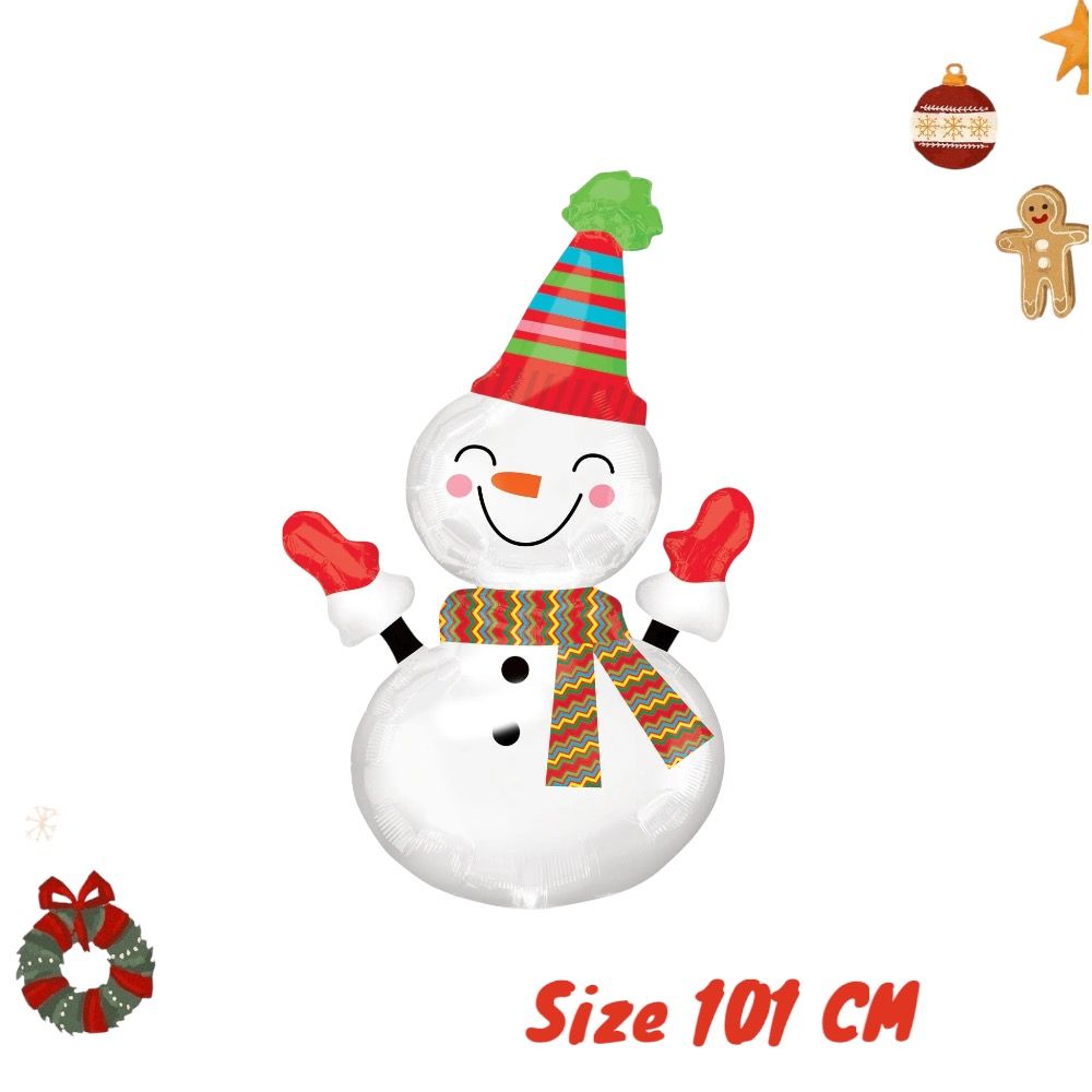 Doodle Kiddo - Decorative Snowman Christmas Balloon - 101 cm