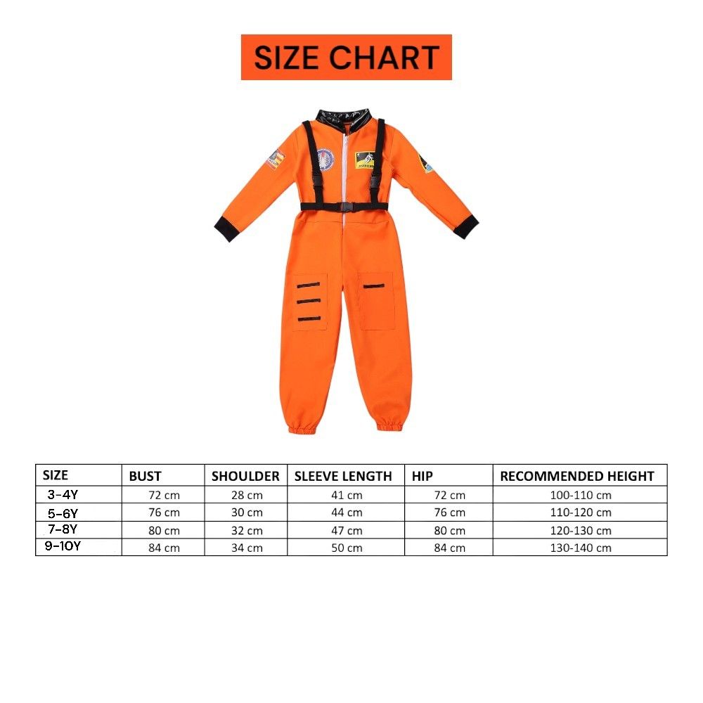 Doodle Kiddo - Kids Astronaut Costume - Orange