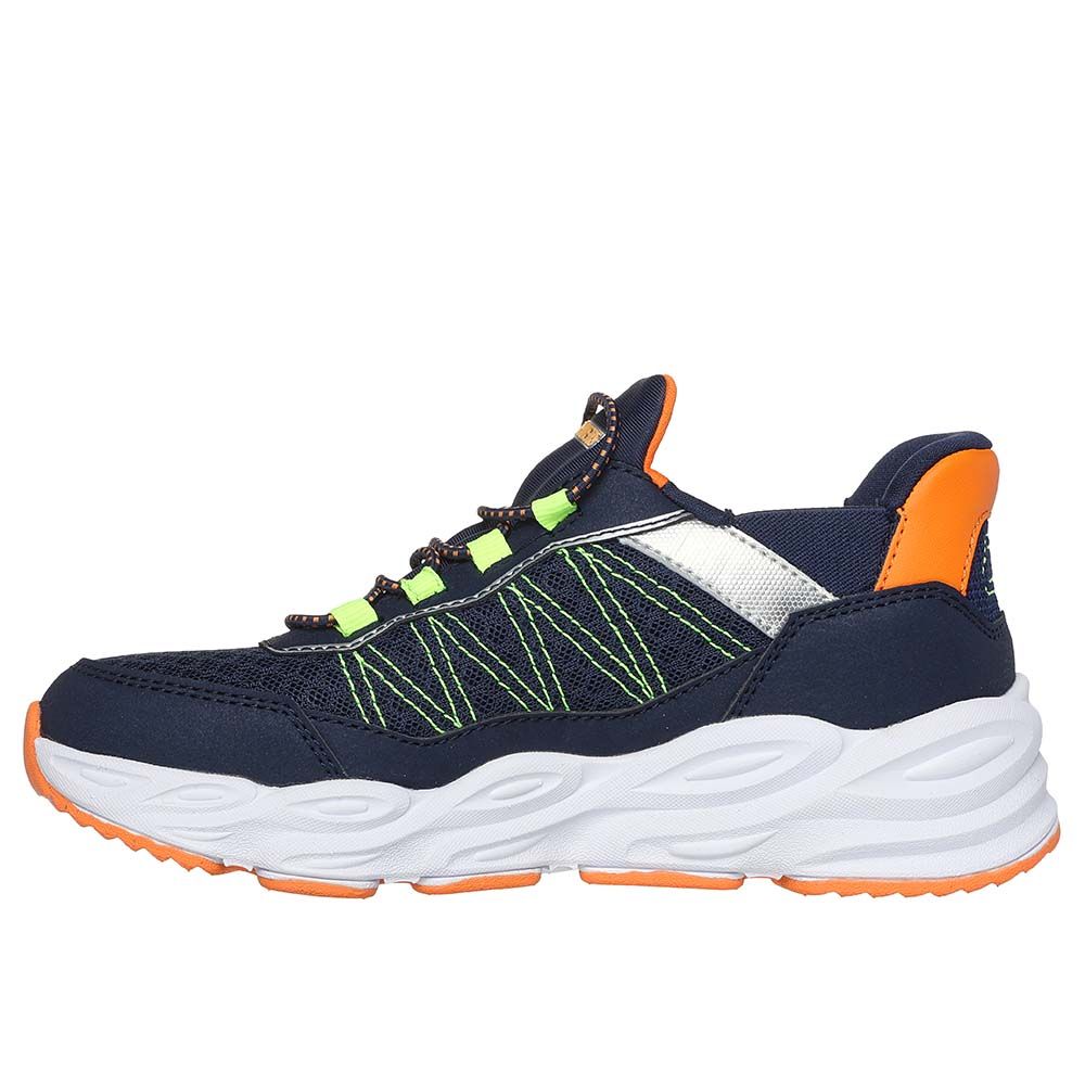 Skechers - Turbo Tread Slip In Trainers - Navy/Orange