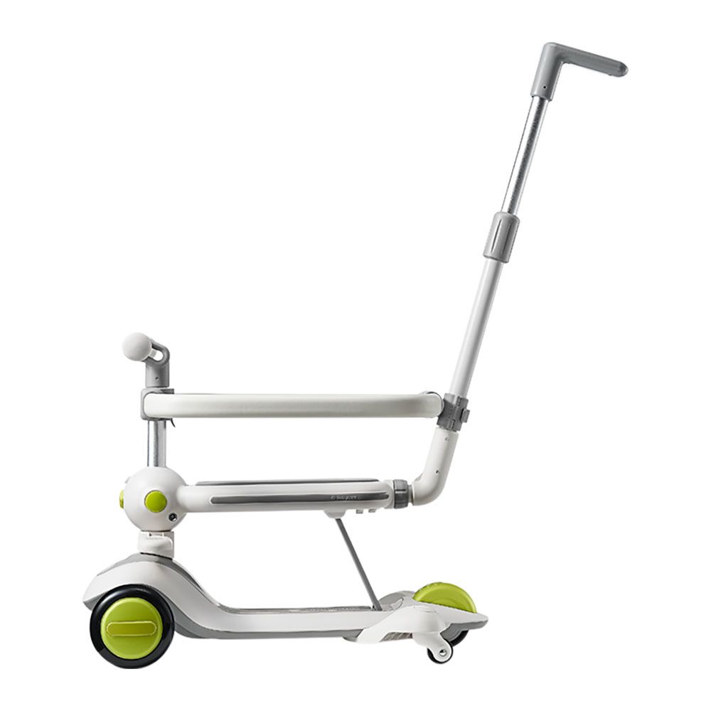 Babycare - Gravel Bike - 4-in-1 Babysitter Scooter - White W/ Yellow Wheels