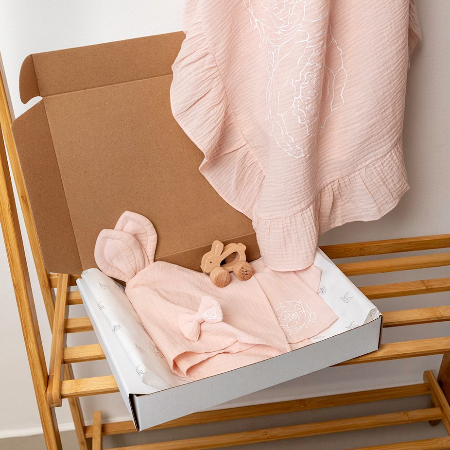 Pioen Baby - Cotton Gift Set - Soft Pink - Pack of 3