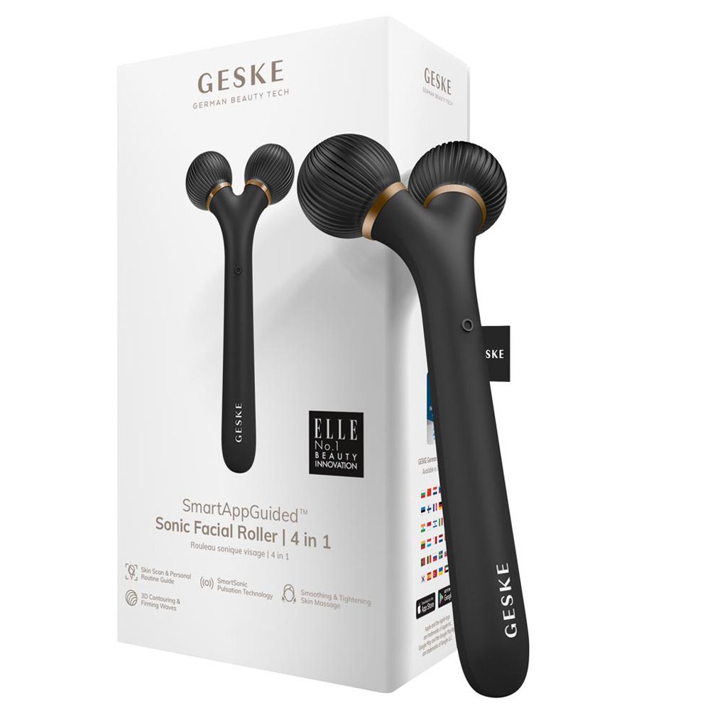 Geske - 4-in-1 Electric Sonic Facial Roller - Grey