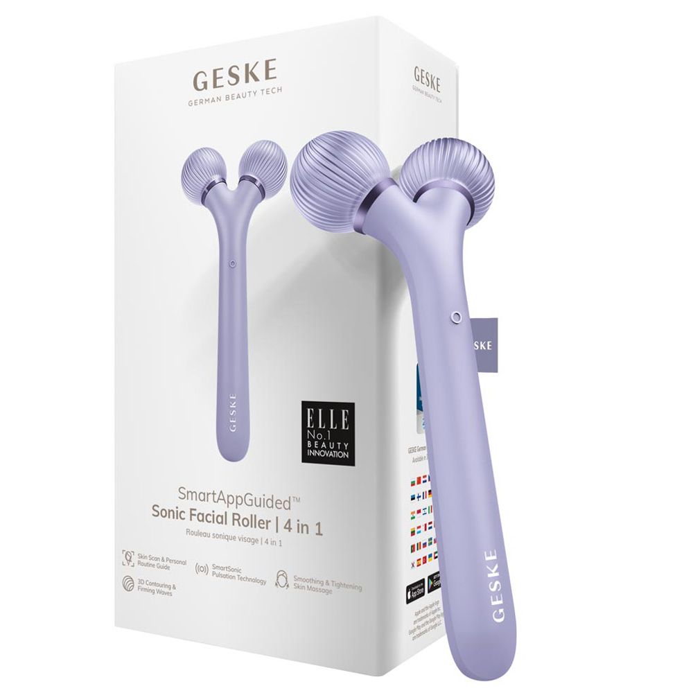 Geske - 4-in-1 Electric Sonic Facial Roller - Purple