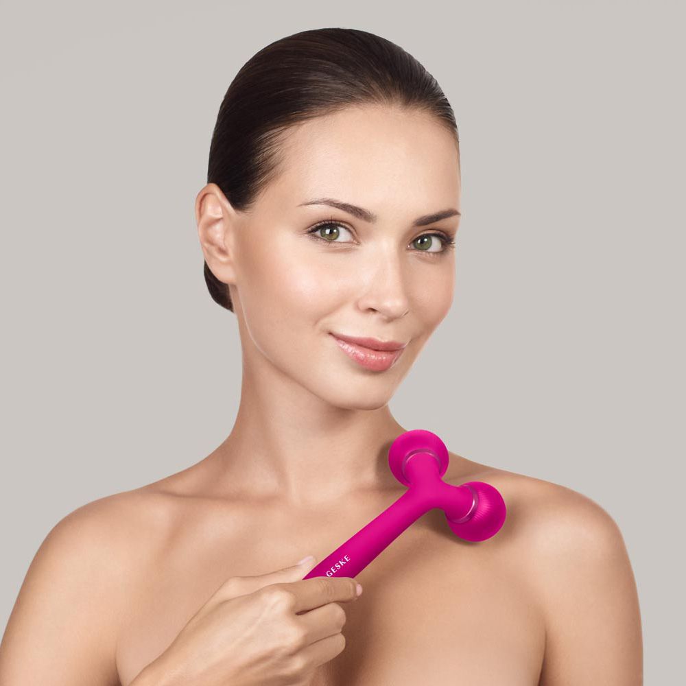 Geske - 4-in-1 Electric Sonic Facial & Body Roller - Pink