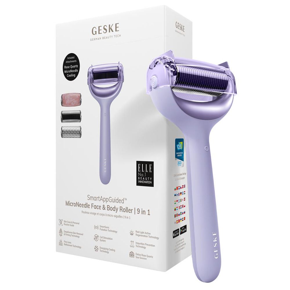 Geske - 9-in-1 Electric MicroNeedle Face & Body Roller - Purple