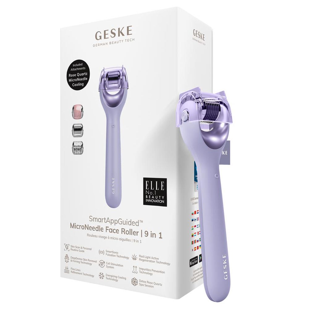 Geske - 9-in-1 Electric MicroNeedle Face Roller - Purple