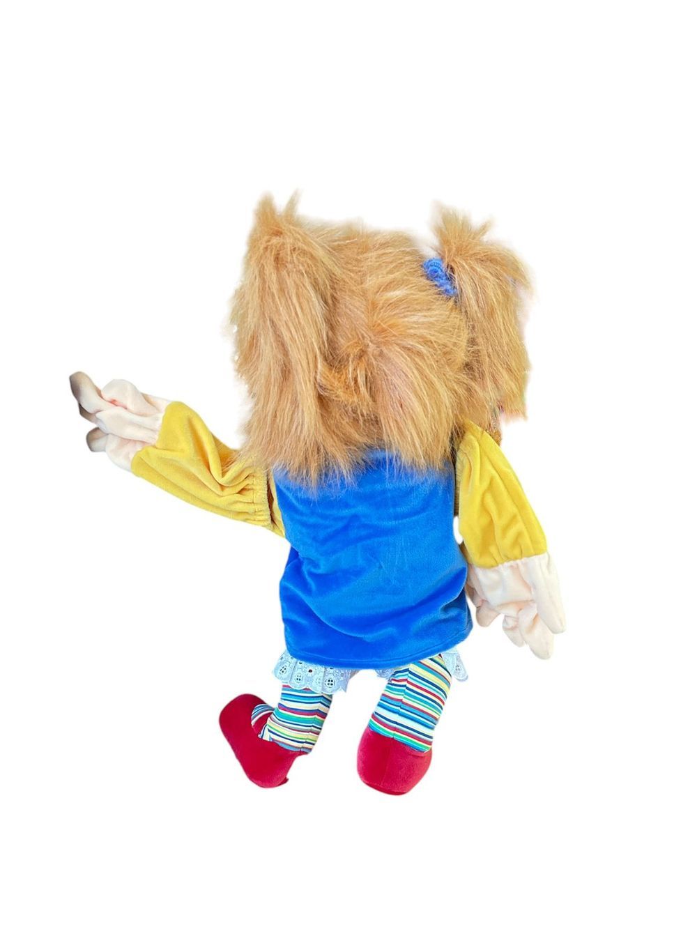 Edu Fun - Lotta Stylish Puppet Girl With Striped Trousers And Pigtails - 65cm