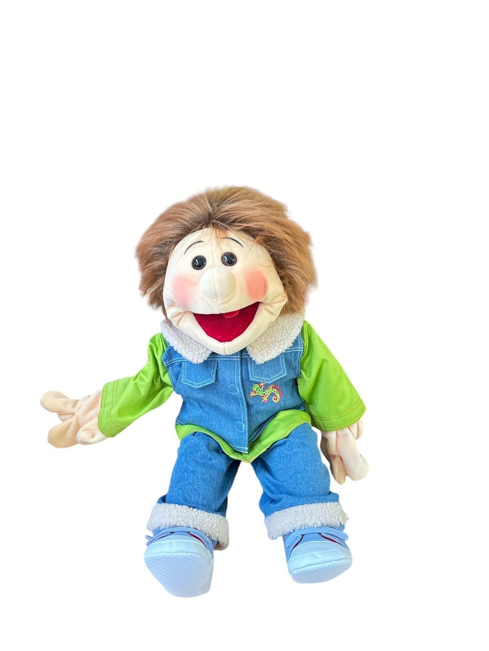 Edu Fun - Gerrit Puppet Boy With Fur Collar Jacket And Trainers - 65cm