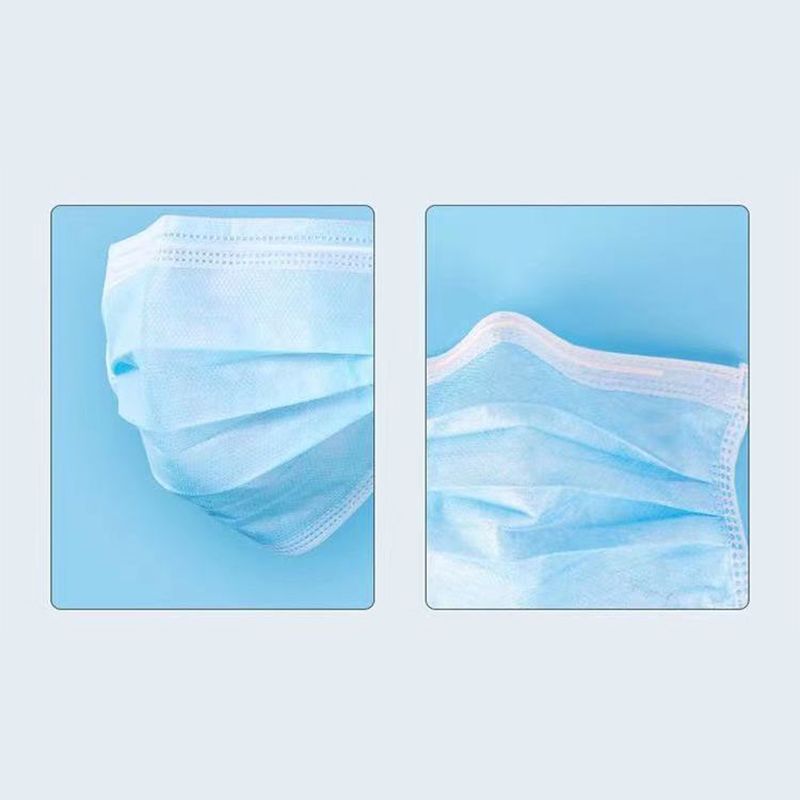 Mei Stylish - 3 Ply Disposable Face Mask - Blue - 50 Pcs