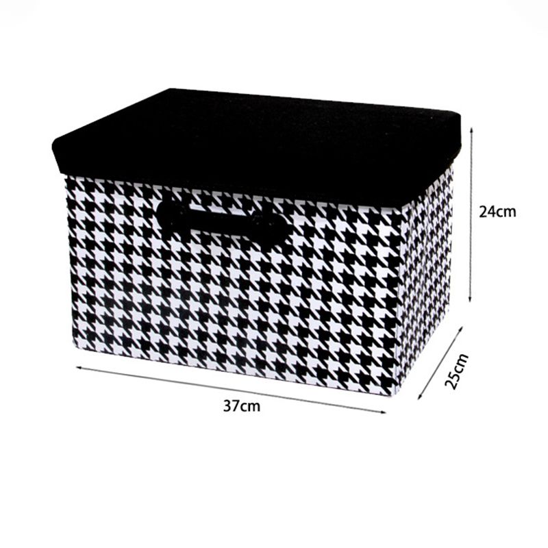 Mei Stylish - Decorative Household Storage Box - Black/White