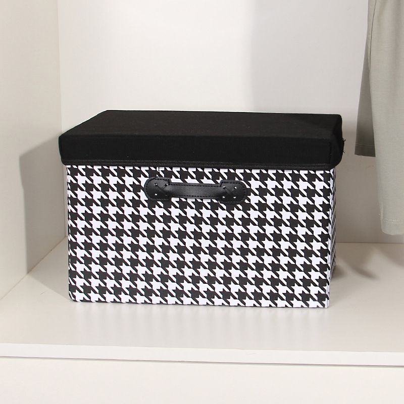 Mei Stylish - Decorative Household Storage Box - Black/White