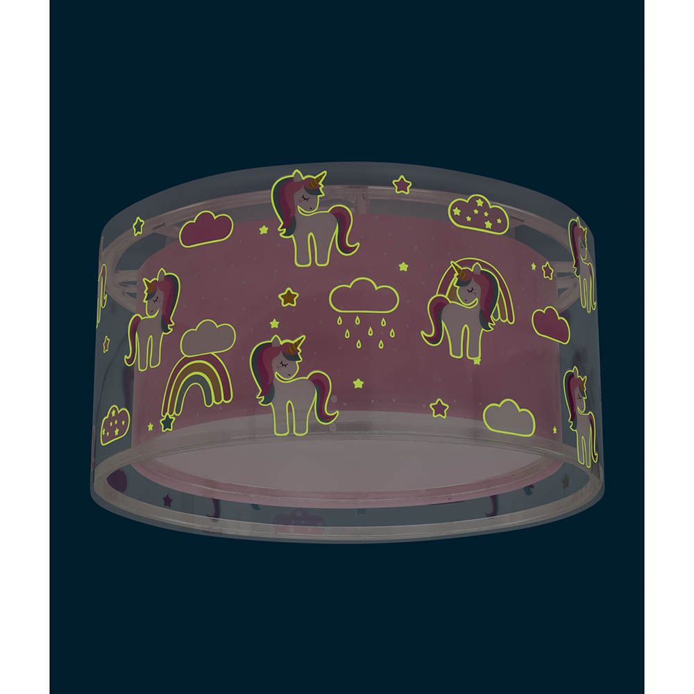 ChildrenLighting - Unicorns Ceiling Lamp - Pink