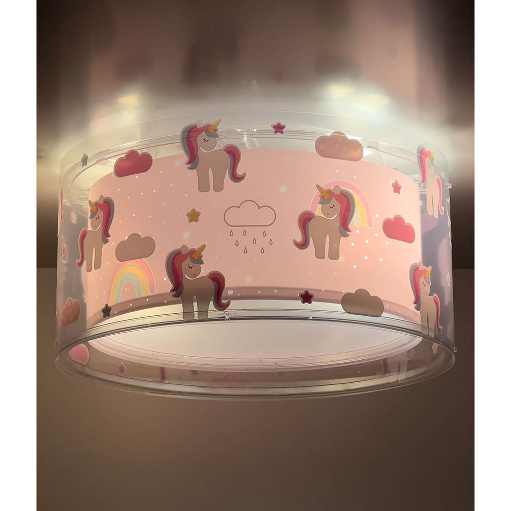 ChildrenLighting - Unicorns Ceiling Lamp - Pink