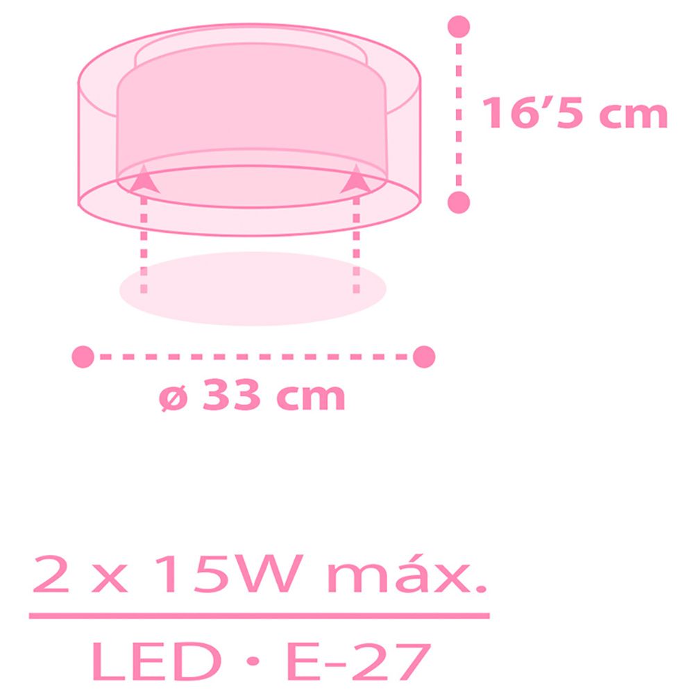 ChildrenLighting - Unicorns Ceiling Lamp - Pink