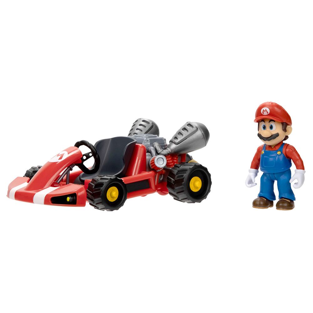 Mario - Super Mario Movie Figure w/ Kart 1pc - 6 Cm - Style May Vary