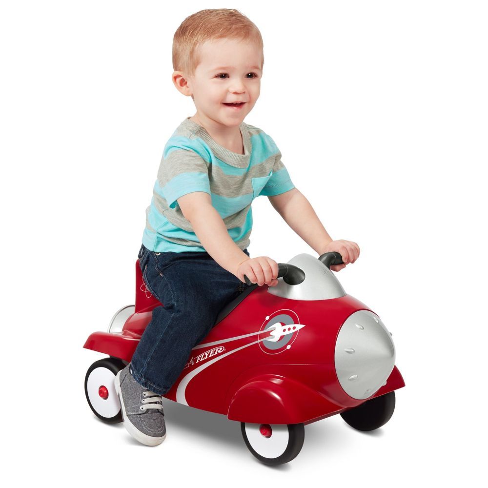 Radio Flyer - Retro Rocket Ride-On Toy - Red